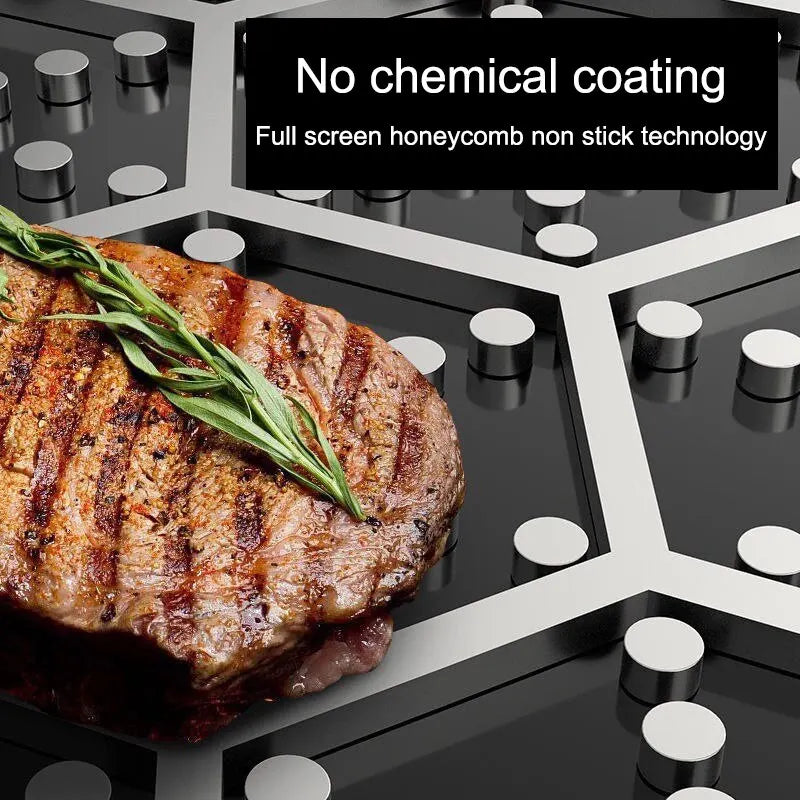 Honeycomb Stainless Steel Frying Pan